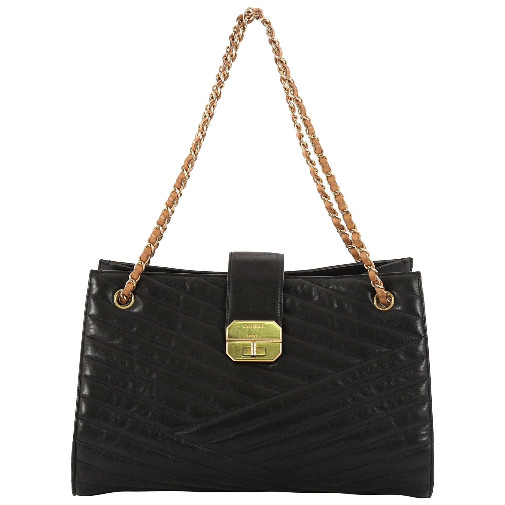 Chanel Gabrielle Tote Chevron Leather Large