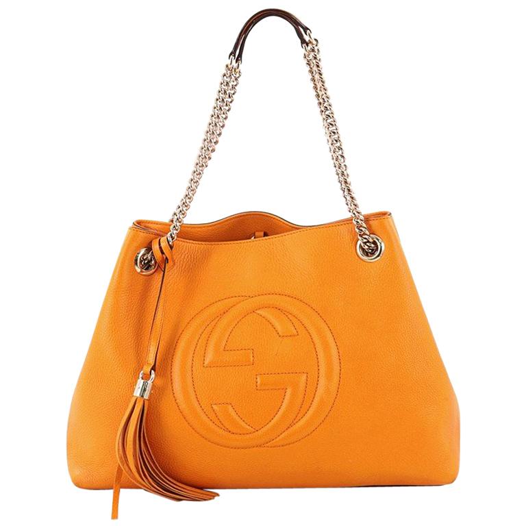 Gucci Soho Chain Strap Shoulder Bag Leather Medium at 1stDibs
