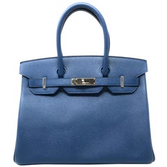 Hermes Birkin 30cm Blue Agate