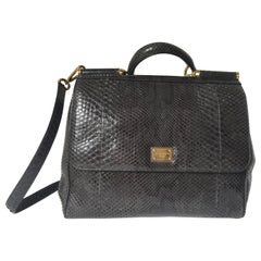 Dolce & Gabbana Python Miss Sicily Satchel