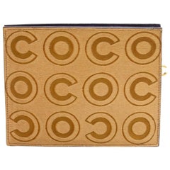 Chanel Beige Pony Hair COCO Logo Pouch Clutch- Rare Limited Ed.