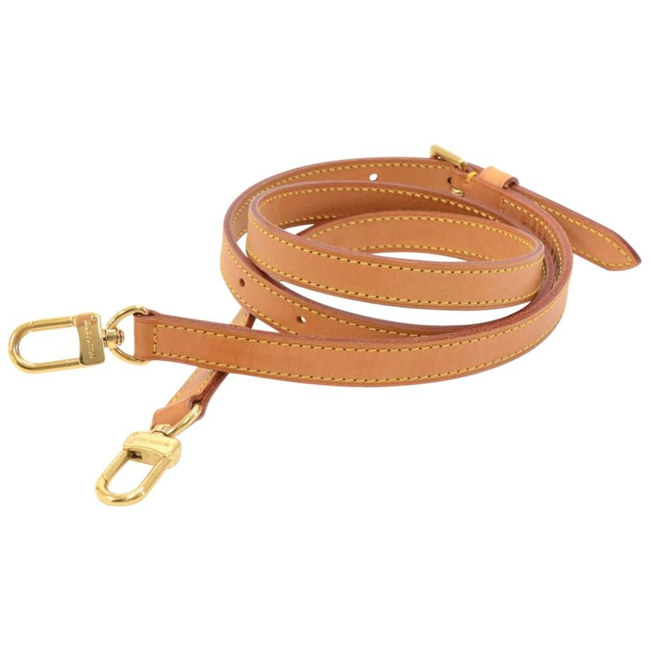 Louis Vuitton Brown Cowhide Leather Shoulder Strap For Small-Med Bags