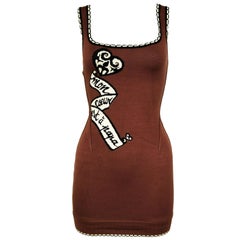 Vintage Alaia "MON COEUR EST À PAPA" Dress - Size XS