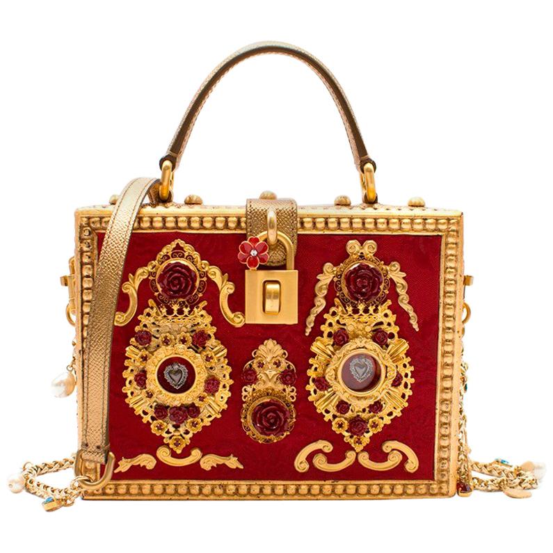 Dolce & Gabbana Embellished Box Bag For Sale