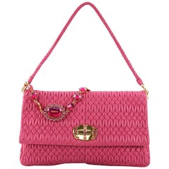 Miu Miu Crystal Clutch Matelasse Leather Large