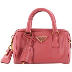 Prada Lux Convertible Boston Bag Saffiano Leather Mini