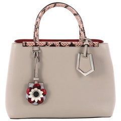 Fendi Flowerland 2Jours Handbag Embellished Leather with Python Petite