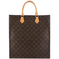 Louis Vuitton Sac Plat Handbag Monogram Canvas GM