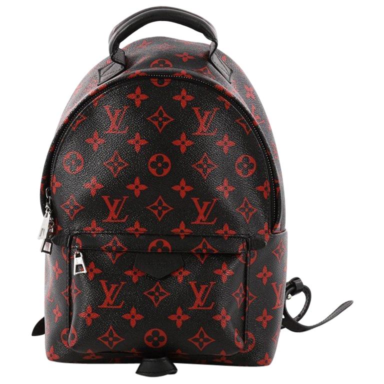 Louis Vuitton Backpack Palm Springs Monogram Infrarouge Mini Black Red - US