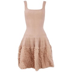 Alaia Blush Sleeveless Fit & Flare Dress - Size FR 38