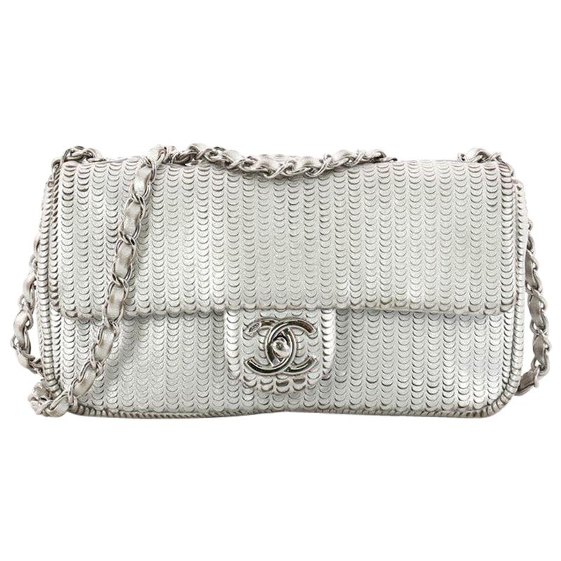 Chanel CC Flap Bag Laser Cut Leather Small