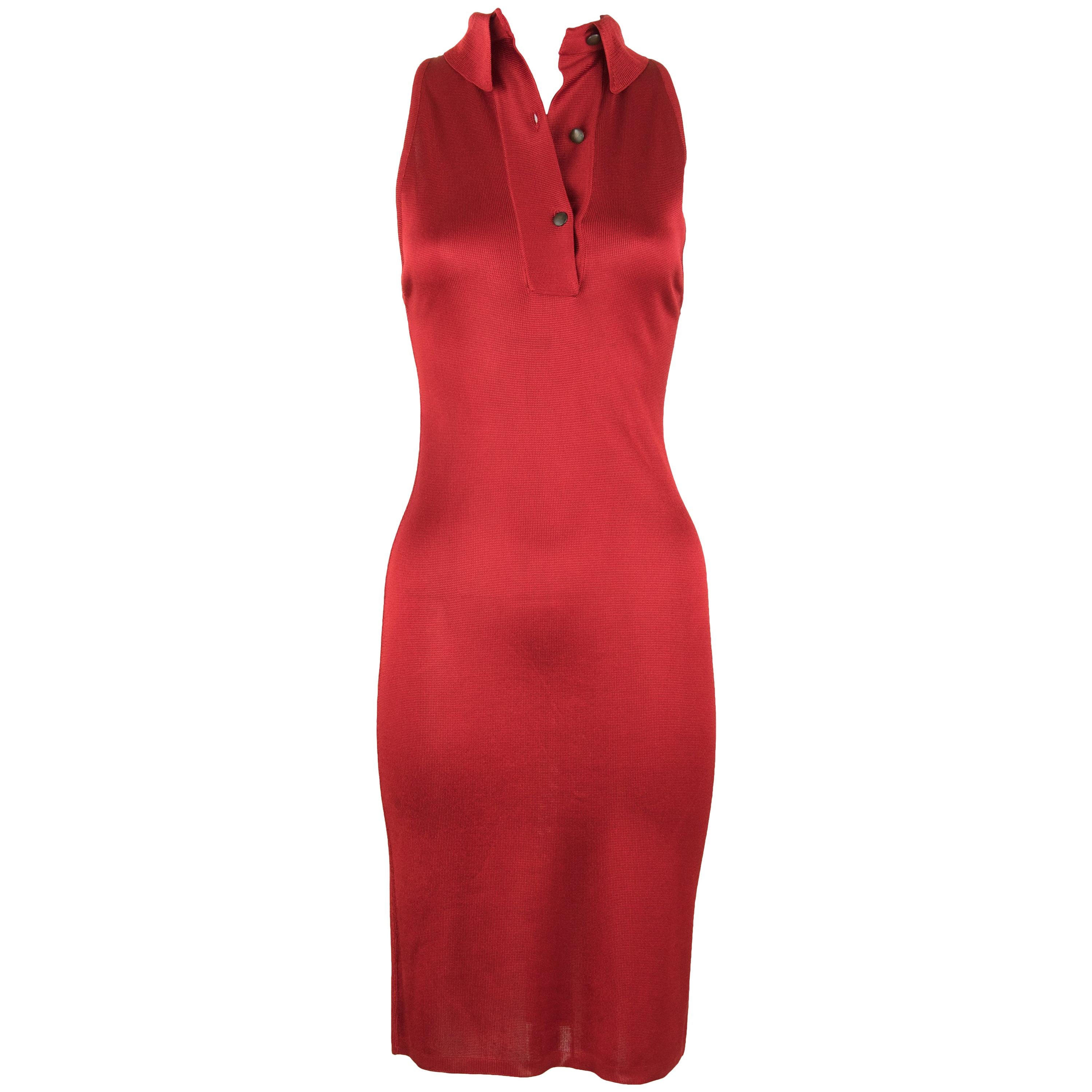 Vintage Alaia Red Dress For Sale