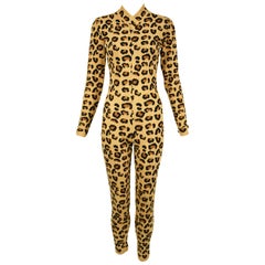 Vintage Alaia Leopard Long Sleeve Jumpsuit - Size XS at 1stDibs | alaia ...