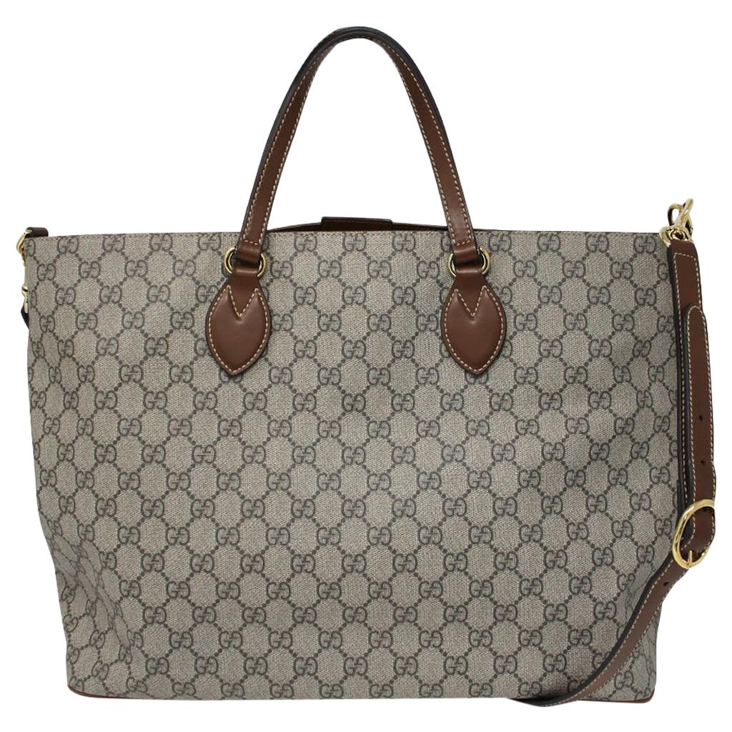 Gucci Supreme Coated Canvas Tote Handbag Shoulder Bag