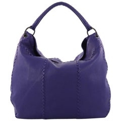 Bottega Veneta Hobo with Rings Leather with Intrecciato Detail Large