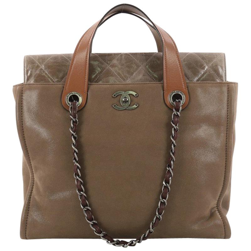 Chanel In the Mix Portobello Soft Tote Quilted Iridescent Calfskin