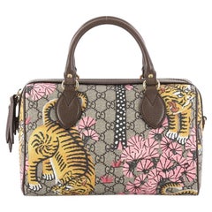 Gucci Boston Bag Bengal Print GG Coated Canvas Small