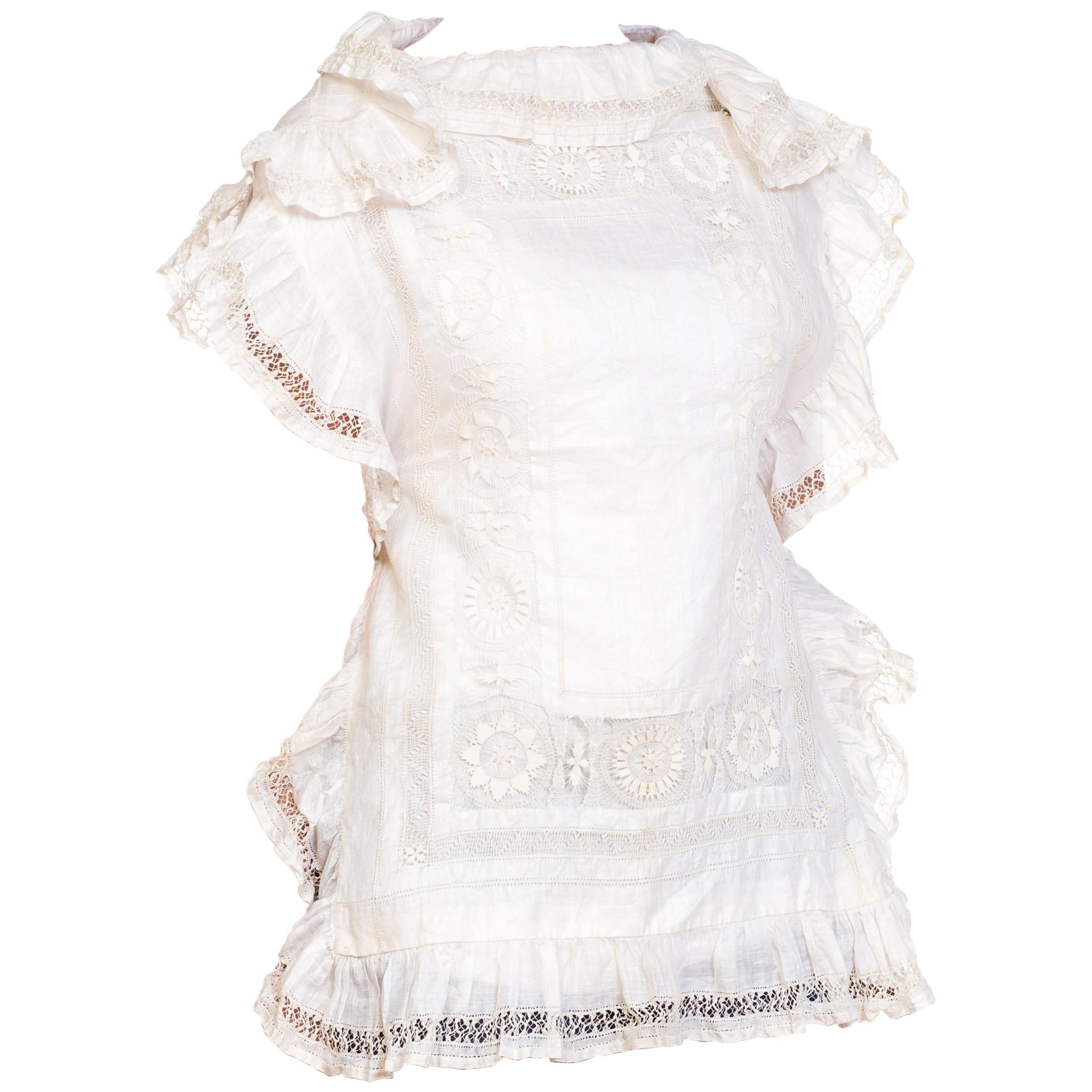 Handmade Lace & Linen Victorian Lace Top