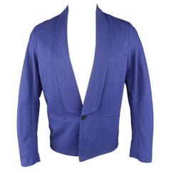 3.1 Phillip Lim Blue Cotton / Linen Shawl Collar Jacket / Sport Coat