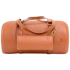 Used Louis Vuitton Soufflot Cipango Gold Epi leather bag + pouch