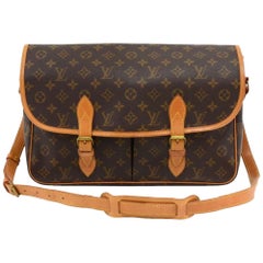 LM965 Used Louis Vuitton Sac Gibeciere GM Monogram Canvas Large Messenger Sho