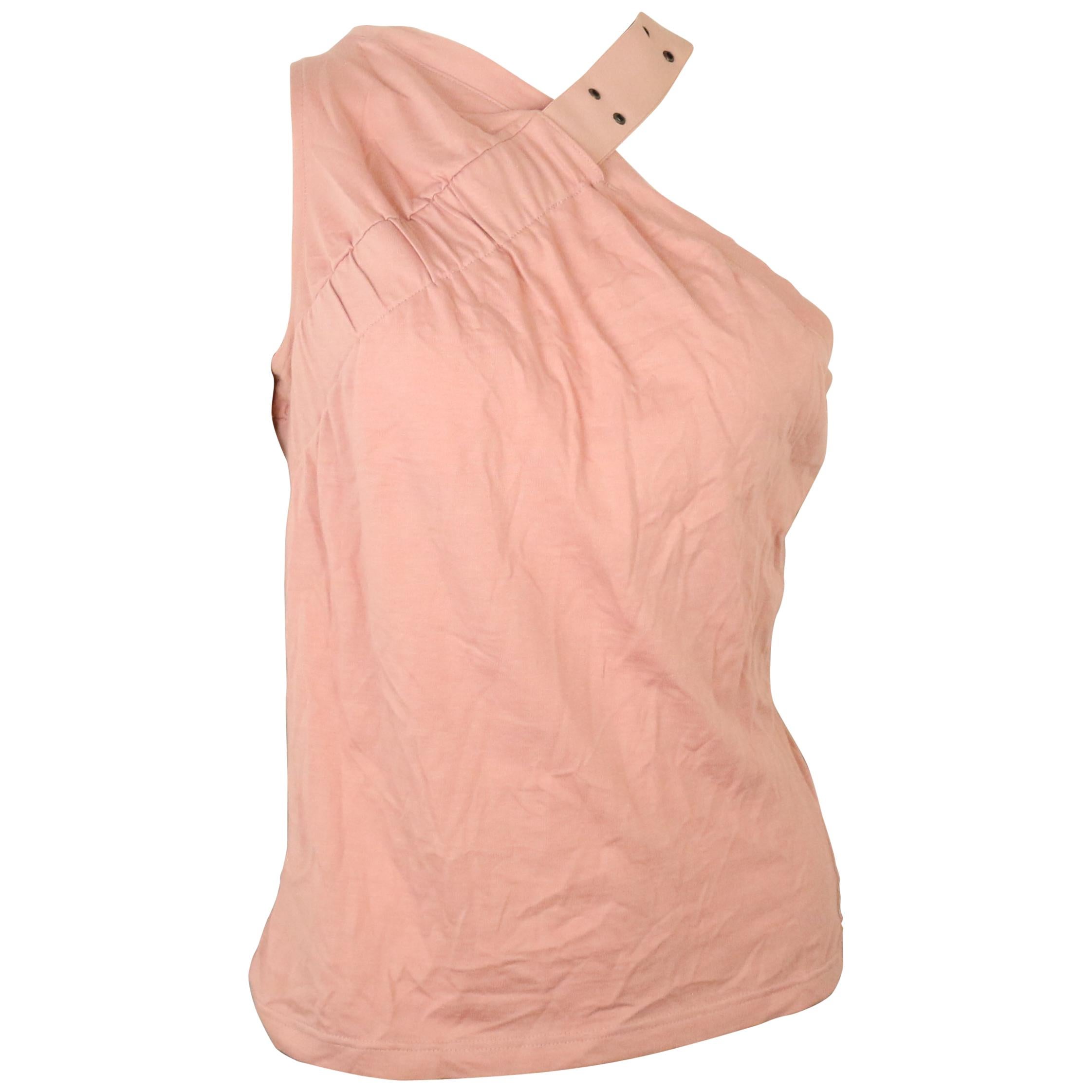 Dior Cotton Pink Tank Top For Sale at 1stDibs | dior strap tank top