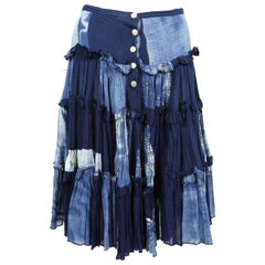 Jean Paul Gaultier Vintage Trompe L'oeil Ruffle Skirt