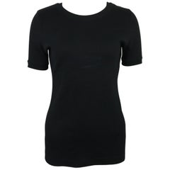 Tom Ford For Gucci Thick Cotton Black Short Sleeves Top 