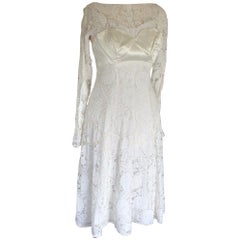 Vintage cream wedding gown