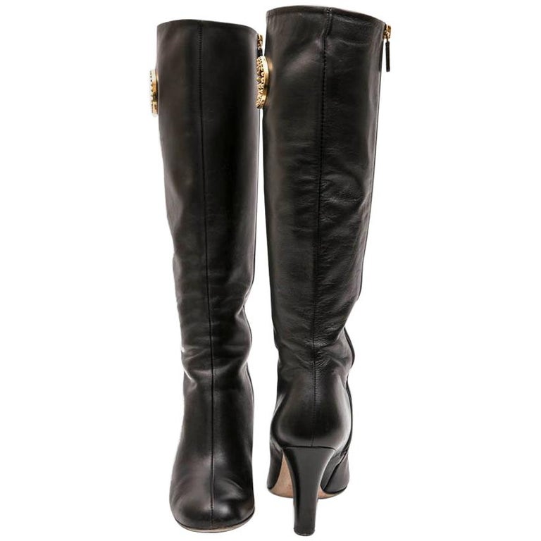 GUCCI Boots in Black Supple Lamb Leather Size 36.5FR For Sale at 1stDibs |  lamb boots