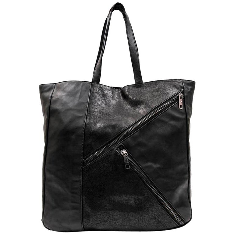 KARL LAGERFELD Tote Bag in Black Leather at 1stDibs