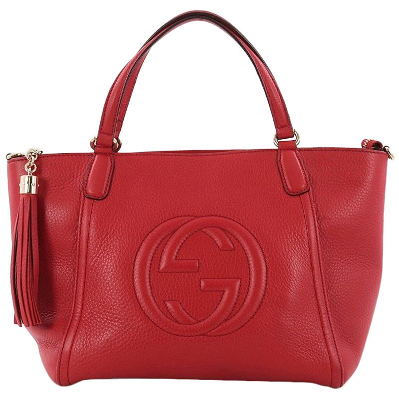 Gucci Soho Convertible Top Handle Bag Leather Small