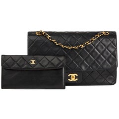 1990s Chanel Black Quilted Lambskin Vintage Tall Classic Single Flap Bag