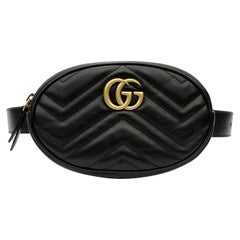 Used Gucci GG Marmont matelassé leather belt bag