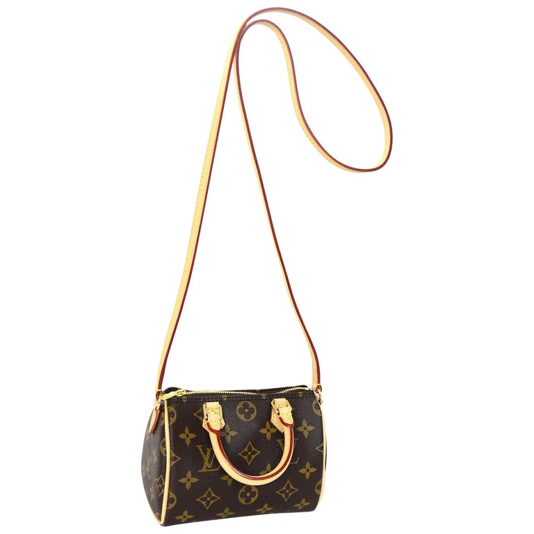 Louis Vuitton LIKE NEW SOLD OUT Monogram Nano Mini Speedy Crossbody Bag For  Sale at 1stDibs