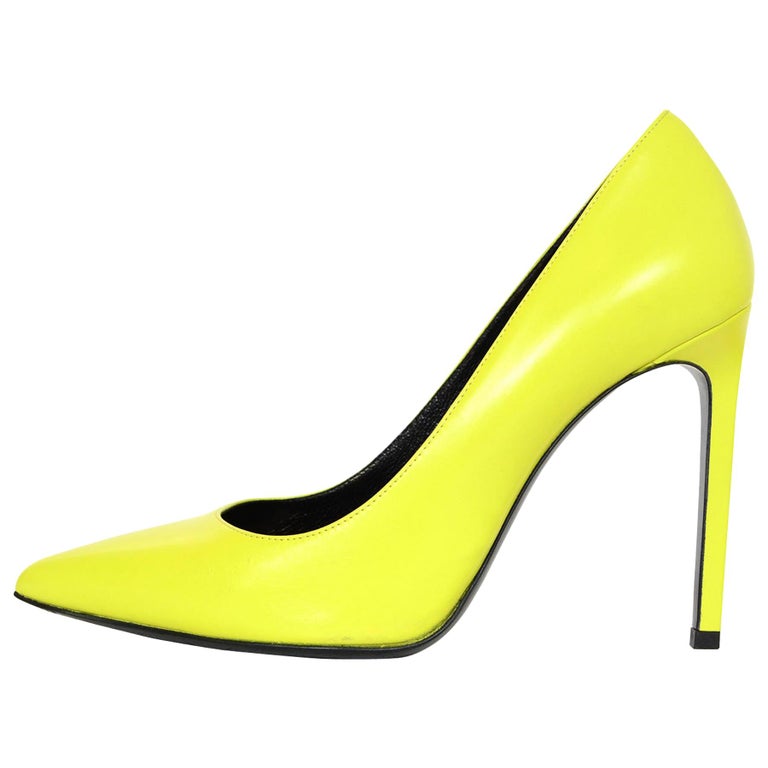 saint laurent neon heels