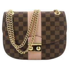 Louis Vuitton Wight Handbag Damier Canvas with Leather