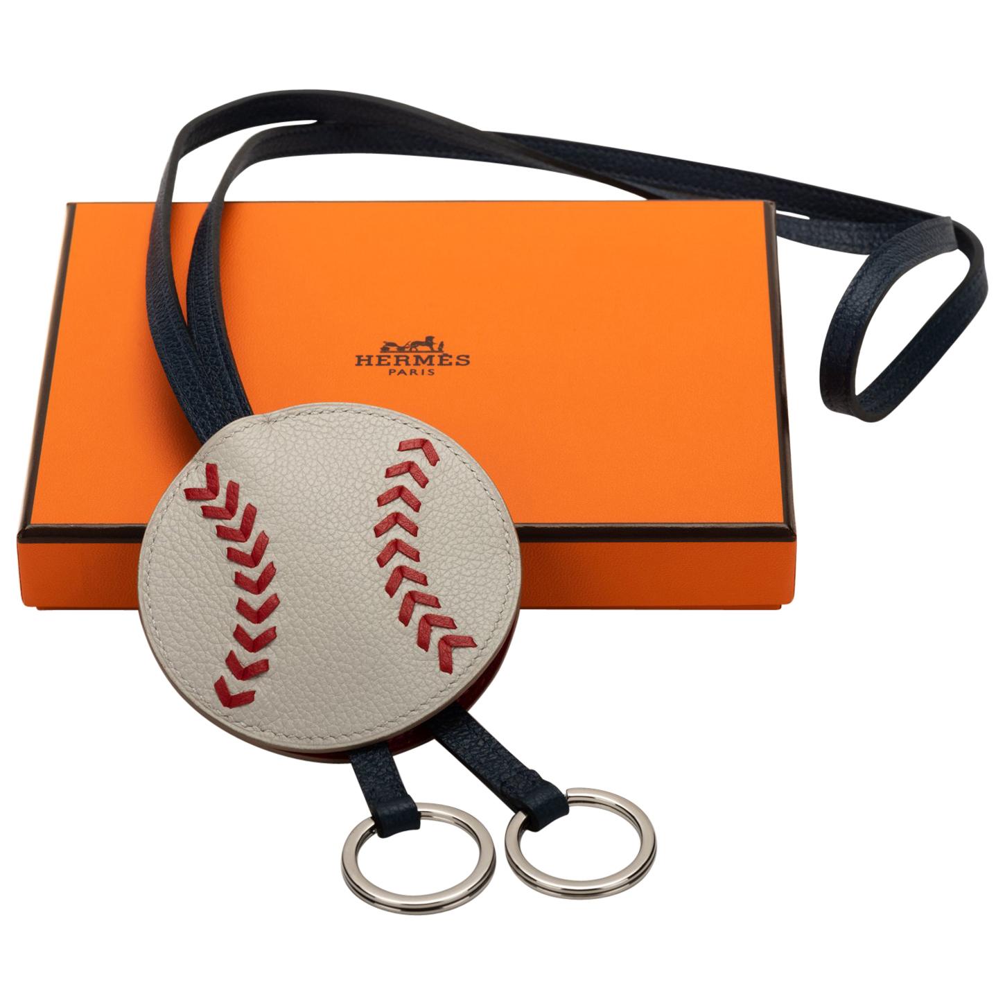 New in  Box Hermes Rare Baseball Keychain