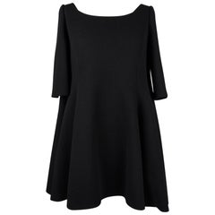 Christian Dior Dress Babydoll Style Elbow Length Sleeve Black Fits 6 to 8 