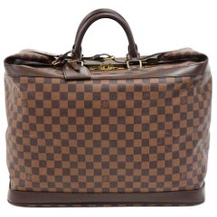 Sac à main de voyage Louis Vuitton Grimaud en toile damier ébène