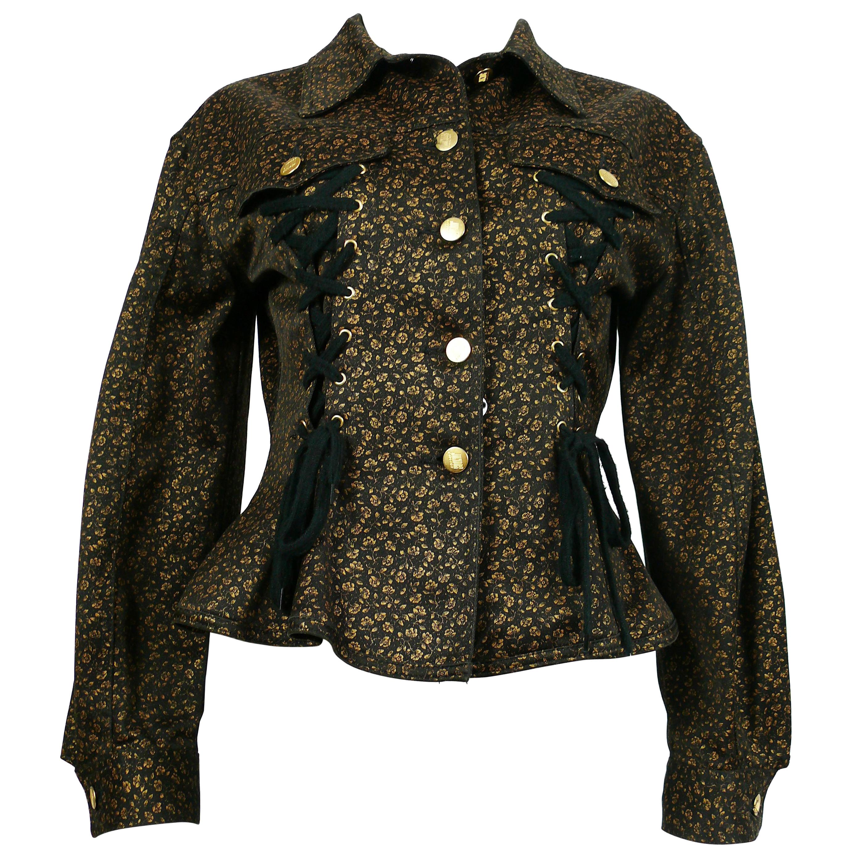 Jean Paul Gaultier Junior Vintage Iconic Corset Style Jacket For Sale