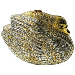 Judith Leiber Gold Swan Clutch