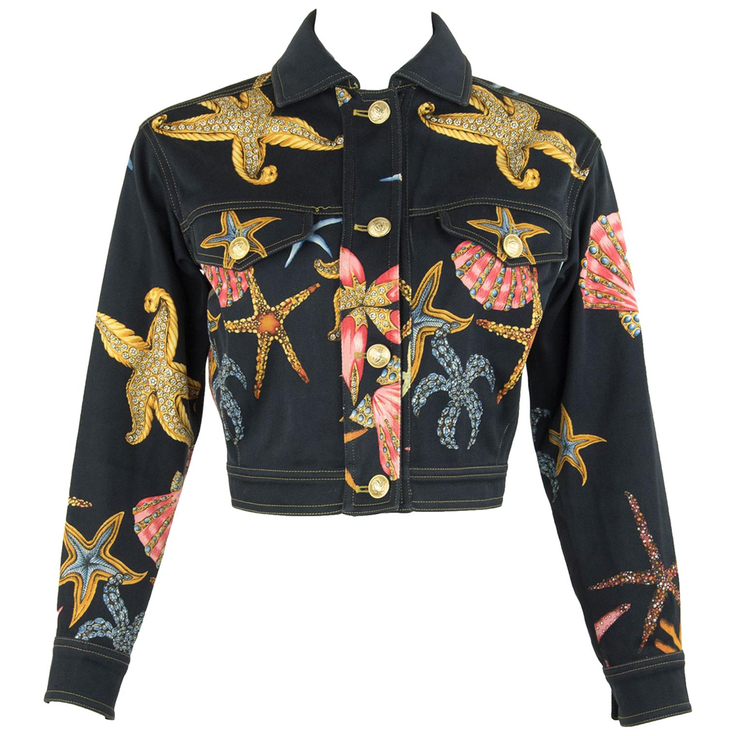Vintage Gianni Versace Starfish Jacket - Size XS/S For Sale