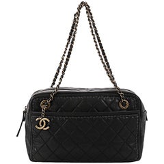 Chanel Whipstitch Camera Case Bag Quilted Iridescent Calfskin Large