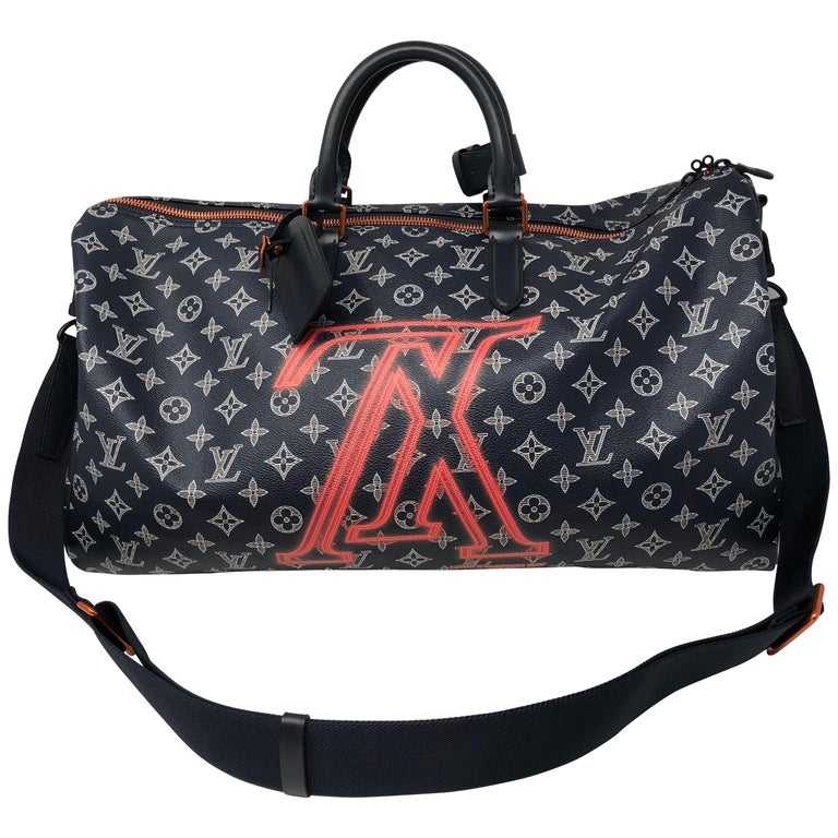 Louis Vuitton Danube Monogram Upside Down Ink PM Navy in Coated Canvas with  Red - US