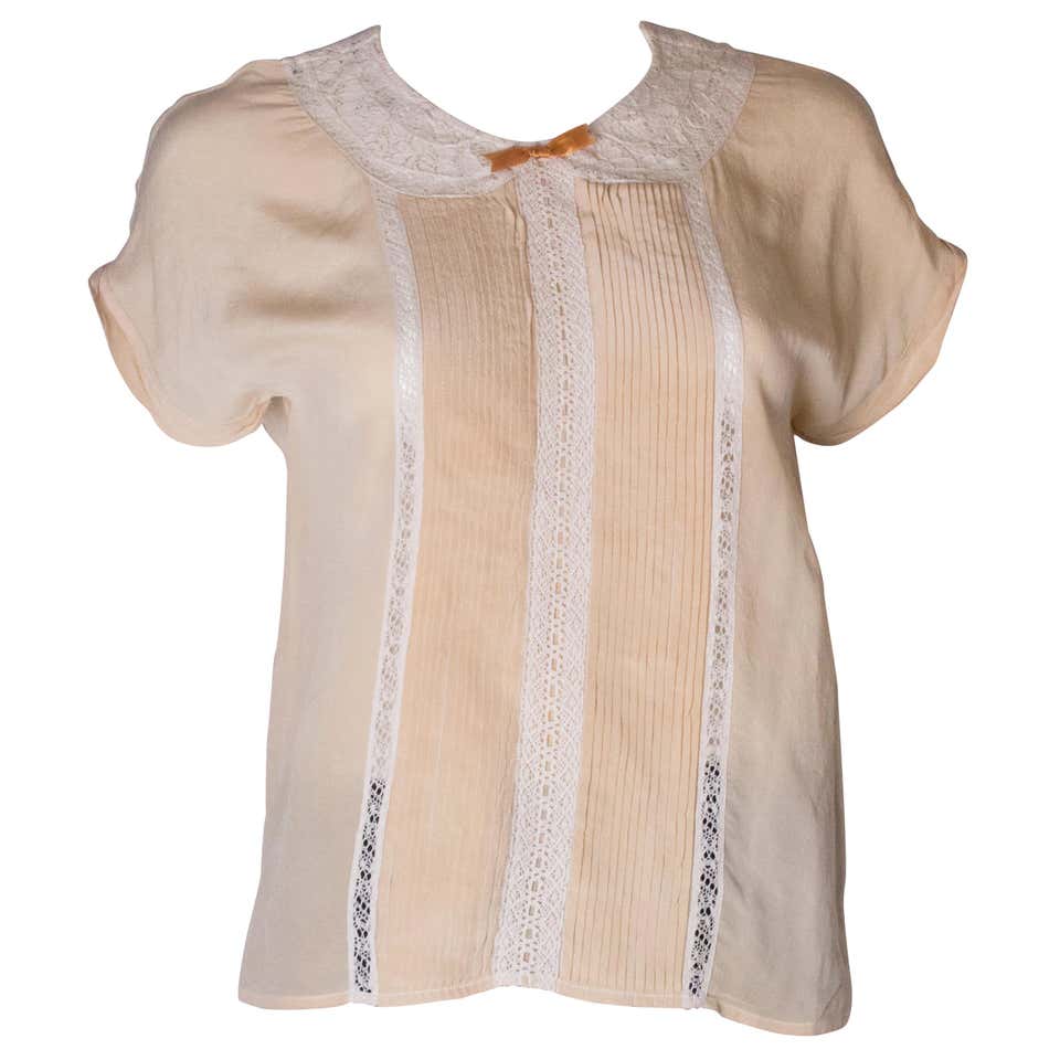1940’s Cream Lace Blouse at 1stdibs