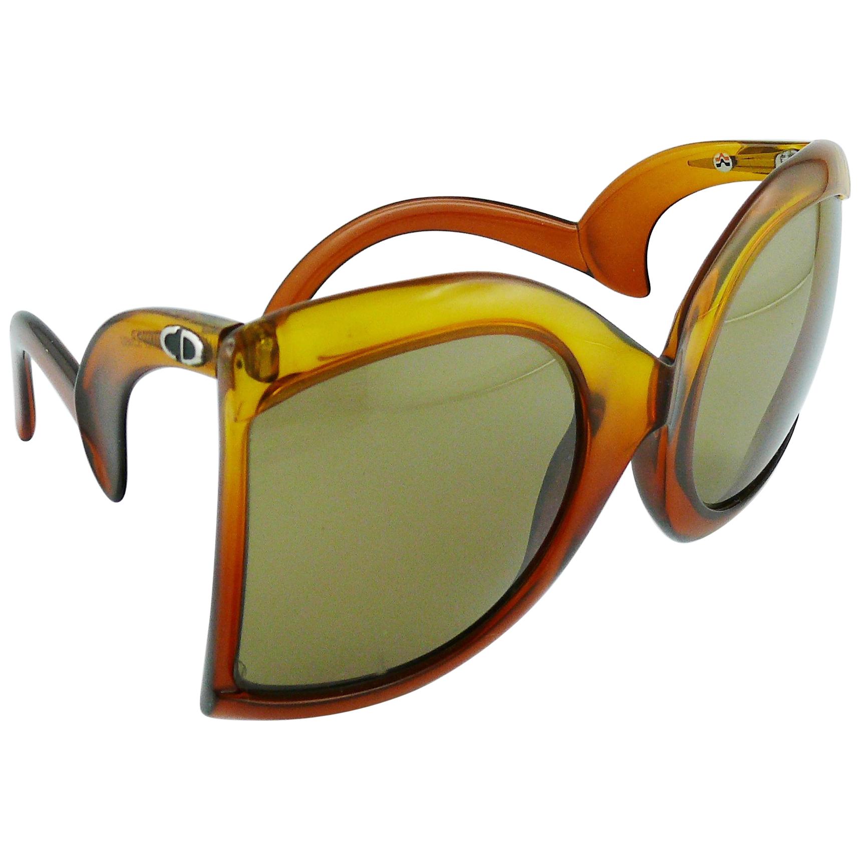 Christian Dior Vintage Oversized Sunglasses with Extravagant Shape