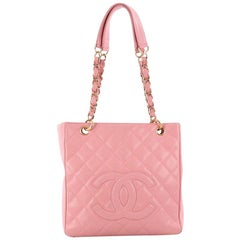 Chanel Petite Shopping Tote Quilted Caviar