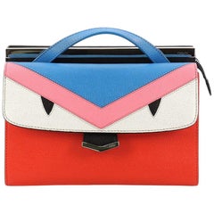 Fendi Demi Jour Monster Satchel Leather