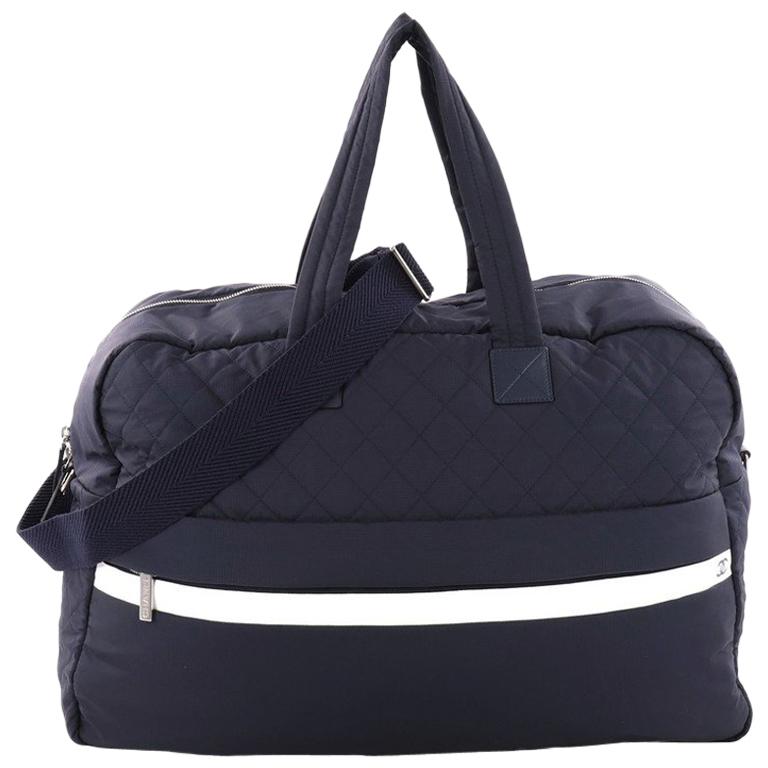 Chanel Sport Line Front Zip Duffle Bag Nylon Large